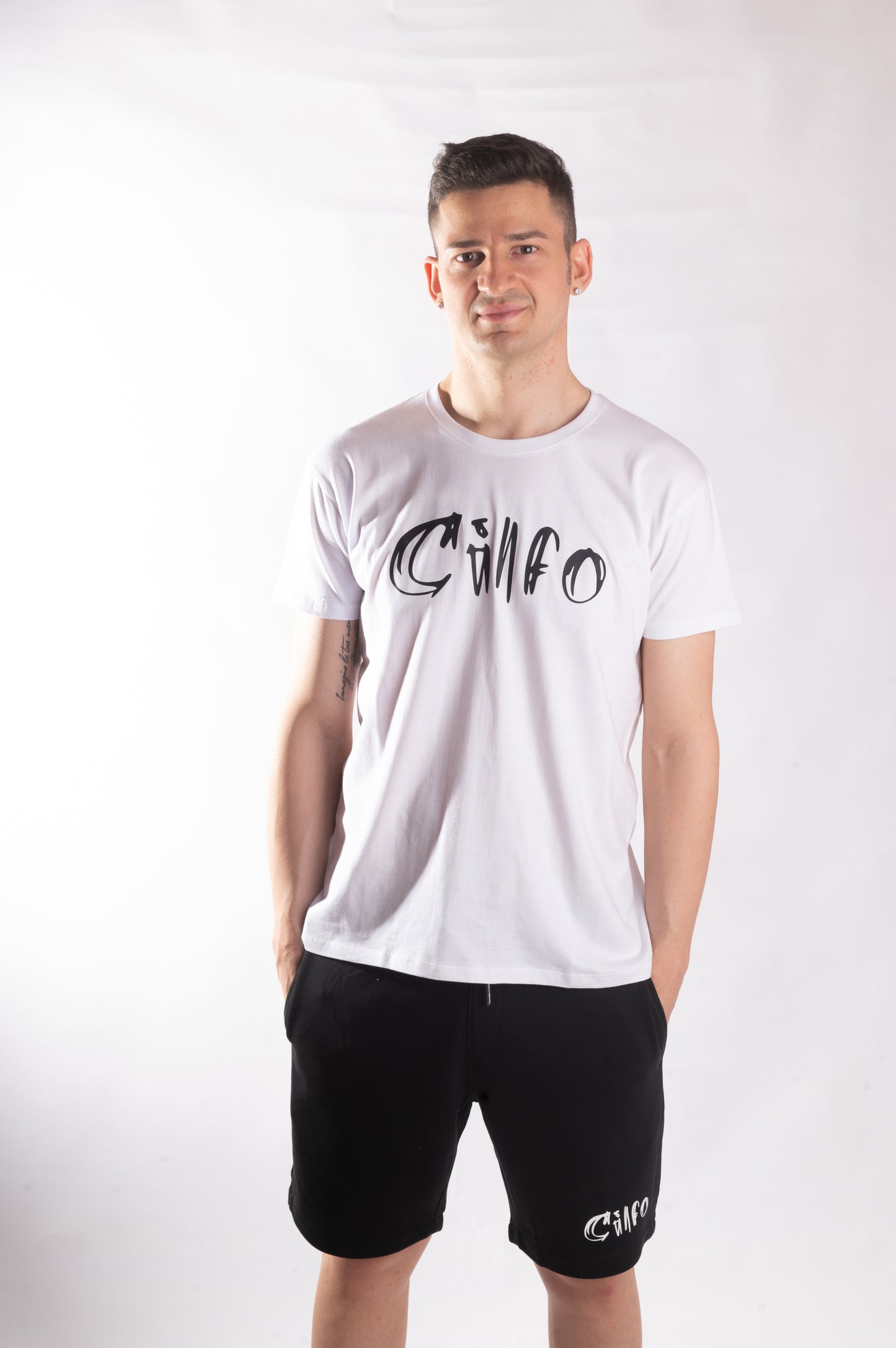 T-shirt Bianca Logo Frontale - Uomo