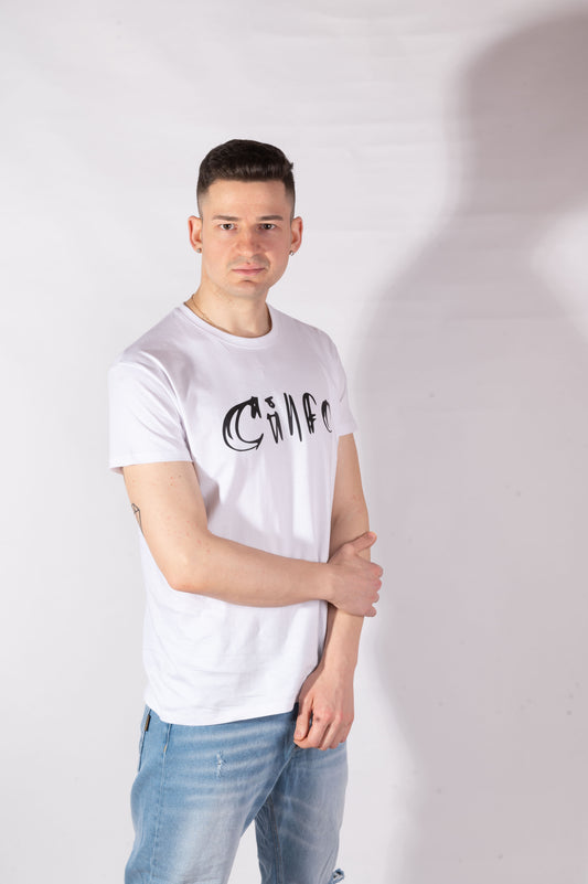 T-shirt Bianca Logo Frontale - Uomo