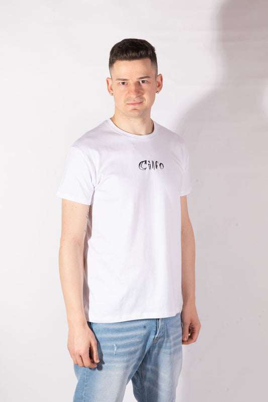 T-shirt Bianca Logo Minimal - Uomo