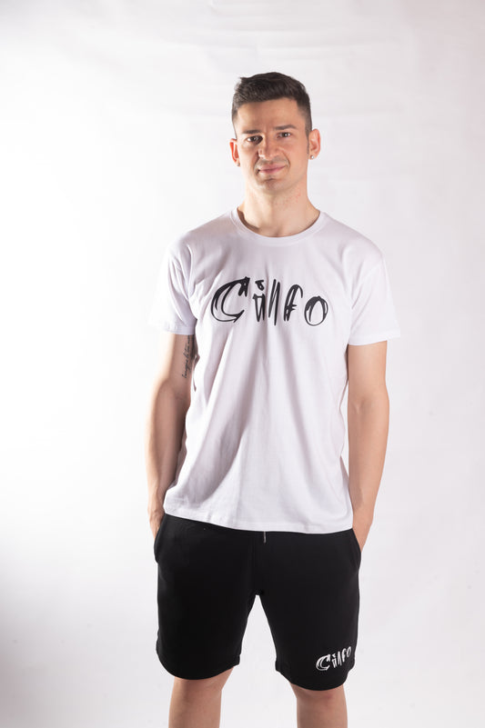 T-shirt Bianca Logo Frontale - Uomo